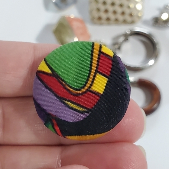 Vtg craftets lot of 11 Earrings clip-on post screwback - Picture 8 of 10